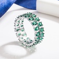 green diamond double row full zircon ring inlaid red corundum ring jewelrypicture31